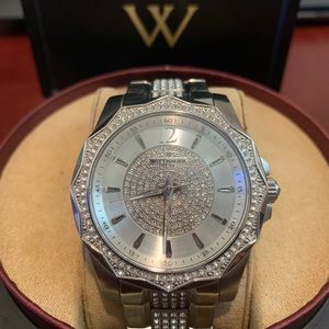 Wittnauer Steel Diamond Crusted Watch